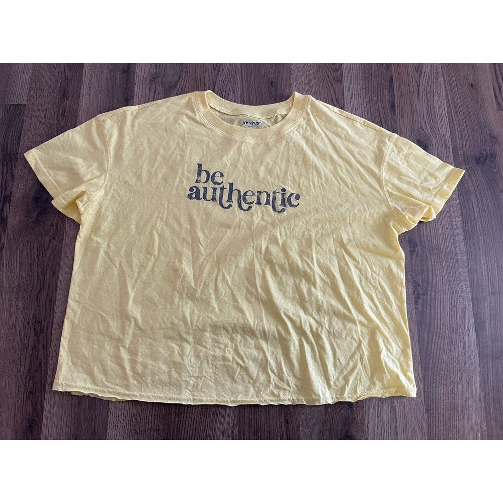Joyspun Shirt, Women's Size Medium, Yellow, BE AUTHENTIC